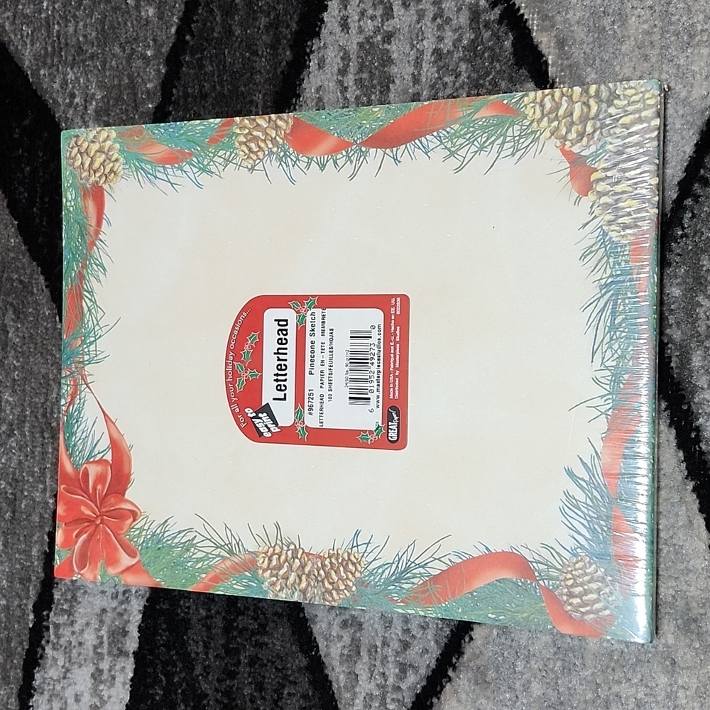 VINTAGE LETTERHEAD PINECONE SKETCH EASY PRINT PAPER 100 SHEETS PRICE FIRM